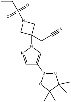 1-(ethylsulfonyl)-3-[4-(4,4,5,5-tetramethyl-1,3,2-dioxaborolan-2-yl)-1H-pyrazol-1-yl]-3-Azetidineacetonitrile