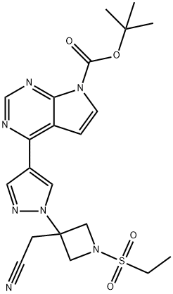 4-[1-[3-(cyanomethyl)-1-(ethylsulfonyl)-3-azetidinyl]-1H-pyrazol-4-yl]-7H-Pyrrolo[2,3-d]pyrimidine-7-carboxylic acid 1,1-dimethylethyl ester