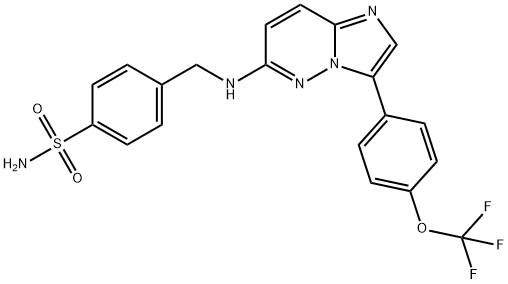 4-((3-(4-(trifluoromethoxy)phenyl)imidazo[1,2-b]pyridazin-6-ylamino)methyl)benzene-sulfonamide