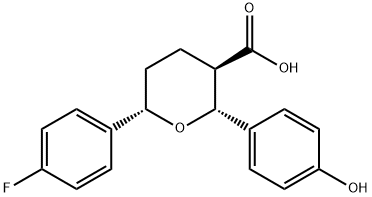 (2R,​3R,​6S)​-6-​(4-​Fluorophenyl)​tetrahydro-​2-​(4-​hydroxyphenyl)​-2H-pyran-3-carboxylic Acid